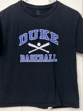 Duke Blue Devils Baseball Shirt Youth Size M Medium Blue Graphic T-Shirt NCAA